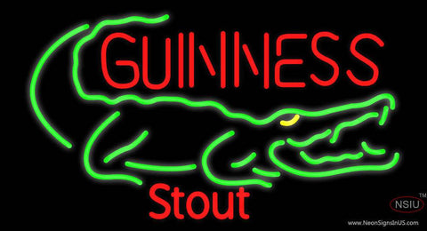 Custom Guiness Lager Crocodile Real Neon Glass Tube Neon Sign 