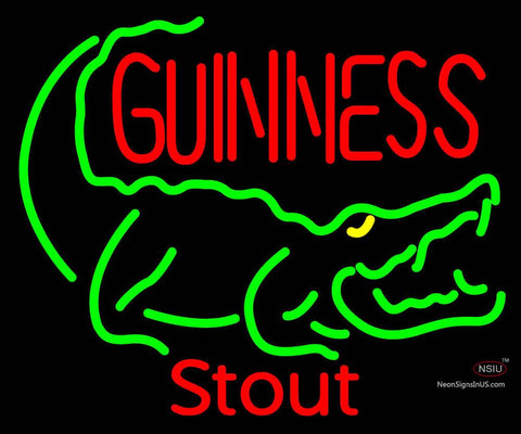 Custom Guiness Lager Crocodile Neon Sign  