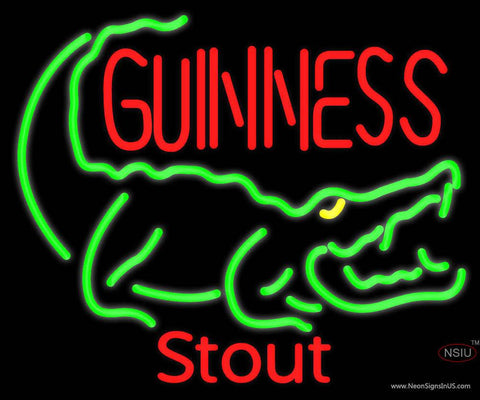 Custom Guiness Lager Crocodile Real Neon Glass Tube Neon Sign 