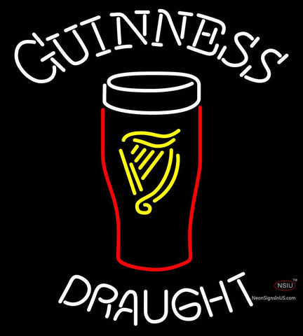 Custom Guinness Draught Glass Neon Beer Sign  