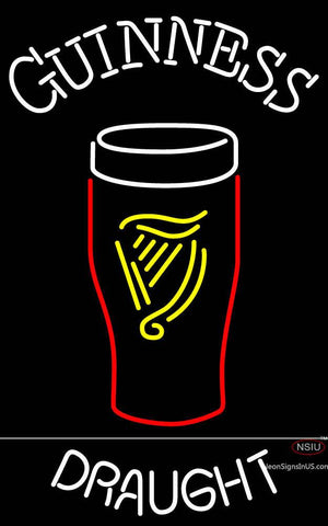 Custom Guinness Draught Glass Neon Beer Sign  