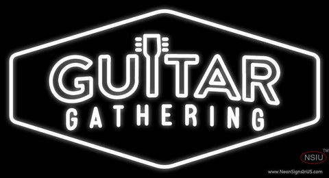Custom Guitar Gathering Logo Real Neon Glass Tube Neon Sign 