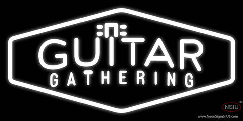 Custom Guitar Gathering Logo Real Neon Glass Tube Neon Sign 