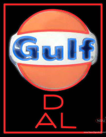 Custom Gulf Gasoline Real Neon Glass Tube Neon Sign 