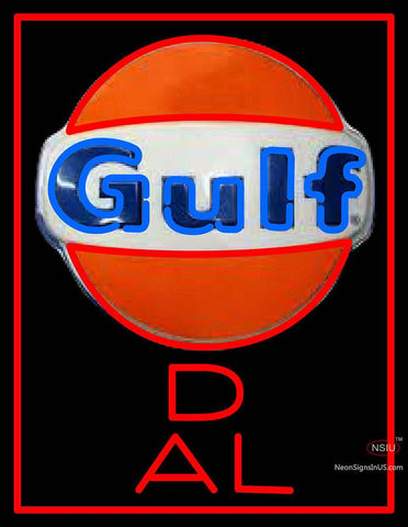 Custom Gulf Gasoline Neon Sign 