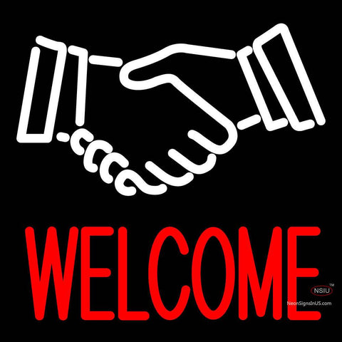 Custom Handshakes Welcome Neon Sign  