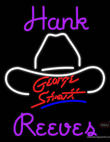 Custom Hank Reeves George Strait Real Neon Glass Tube Neon Sign 