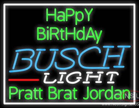 Custom Happy Birthday Pratt Brat Jordan Real Neon Glass Tube Neon Sign 