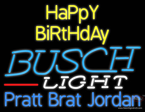 Custom Happy Birthday Pratt Brat Jordan Real Neon Glass Tube Neon Sign 