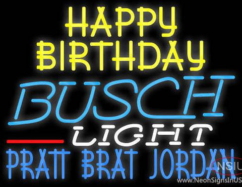 Custom Happy Birthday Pratt Brat Jordan Real Neon Glass Tube Neon Sign 