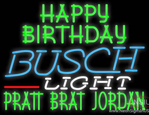 Custom Happy Birthday Pratt Brat Jordan Real Neon Glass Tube Neon Sign 