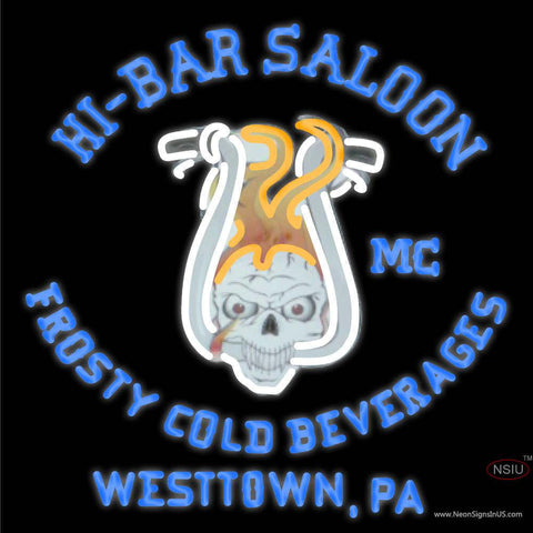 Custom Hi Bar Saloon Mc Real Neon Glass Tube Neon Sign 