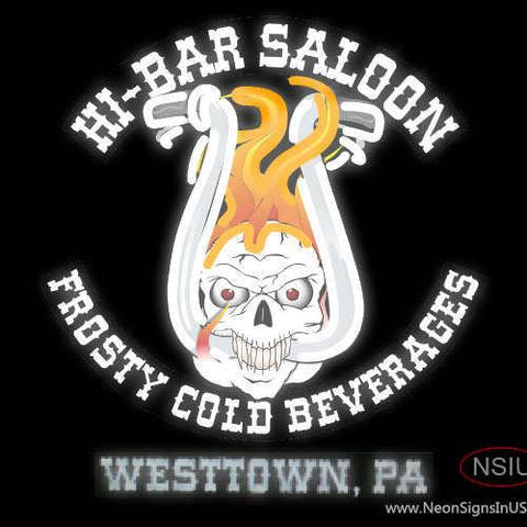 Custom Hi Bar Saloon Mc Real Neon Glass Tube Neon Sign 