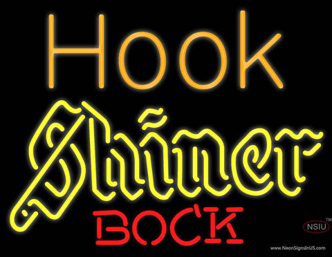 Custom Hook Shiner Bock Real Neon Glass Tube Neon Sign 