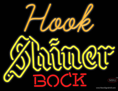 Custom Hook Shiner Bock Real Neon Glass Tube Neon Sign 