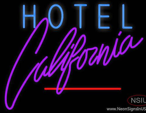 Custom Hotel California Real Neon Glass Tube Neon Sign 
