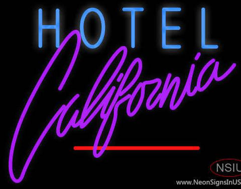 Custom Hotel California Real Neon Glass Tube Neon Sign 