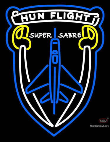 Custom Hun Flight Super Sabre Neon Sign  