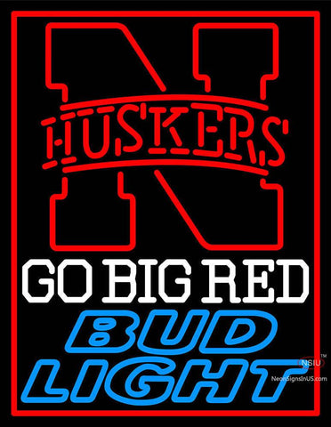 Custom Huskers Bud Light Logo Neon Sign  