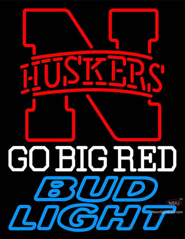 Custom Huskers Bud Light Logo Neon Sign  