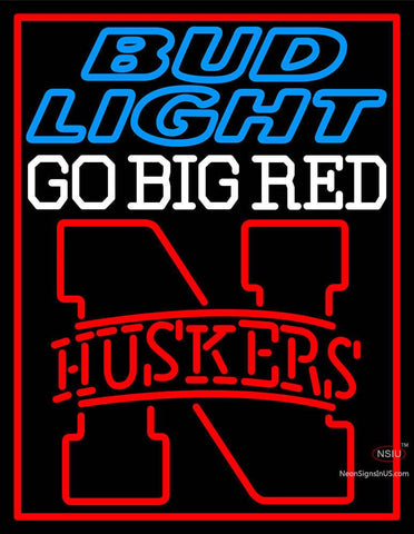 Custom Huskers Bud Light Logo Neon Sign  