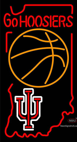 Custom Indiana Hoosiers Basket Ball Neon Sign  