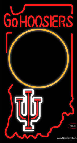Custom Indiana Hoosiers Basket Ball Real Neon Glass Tube Neon Sign 