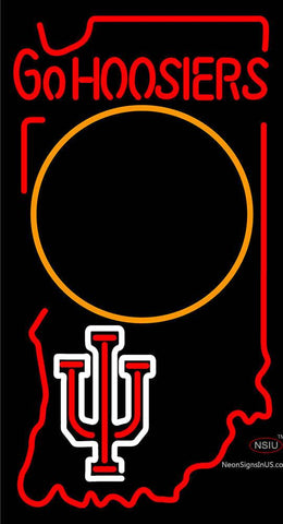 Custom Indiana Hoosiers Basket Ball Neon Sign  