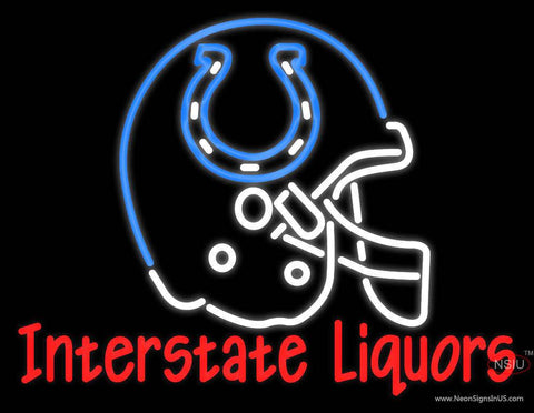 Custom Interstate Liquors Real Neon Glass Tube Neon Sign 