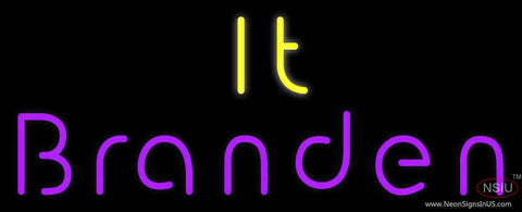 Custom It Branden Real Neon Glass Tube Neon Sign 
