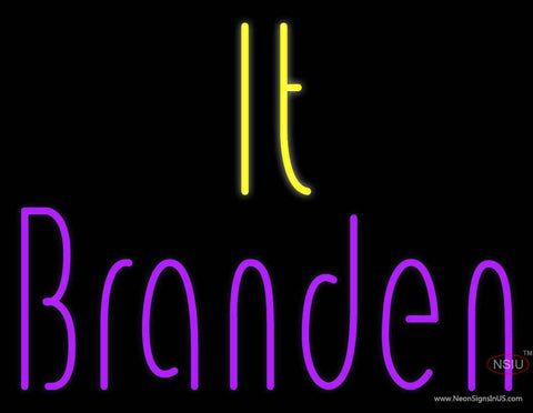 Custom It Branden Real Neon Glass Tube Neon Sign 