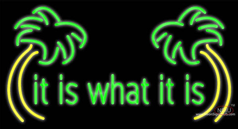 Custom It Is What It Is Real Neon Glass Tube Neon Sign 