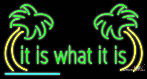 Custom It Is What It Is Real Neon Glass Tube Neon Sign 
