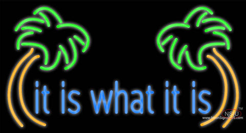 Custom It Is What It Is Real Neon Glass Tube Neon Sign 