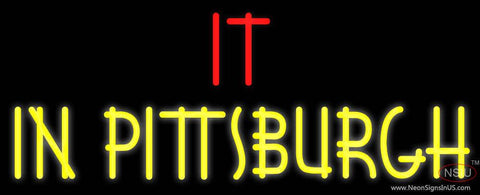 Custom Its A Hockey Night In Pittsburgh Real Neon Glass Tube Neon Sign 