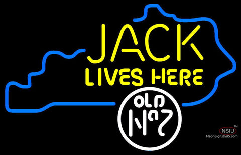 Custom Jack Daniels Jack Lives Here Kentucky Neon Sign  