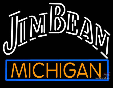 Custom Jim Beam Michigan Logo Neon Sign 