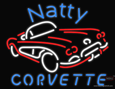 Custom Natty Corvette Real Neon Glass Tube Neon Sign 