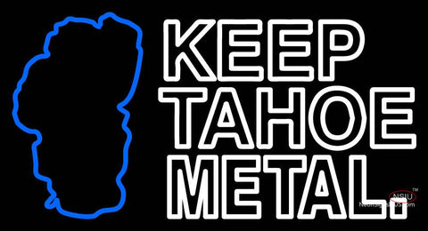 Custom Keep Metal Blue Logo Neon Sign  