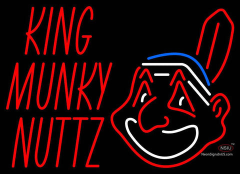 Custom King Munky Nuttz Cleveland Indians Neon Sign  
