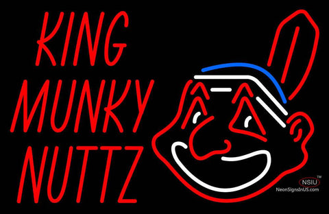 Custom King Munky Nuttz Cleveland Indians Neon Sign  