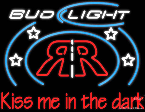 Custom Kiss Me In The Dark Bud Light Real Neon Glass Tube Neon Sign 