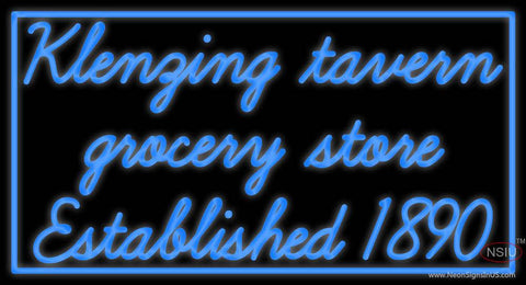 Custom Klenzing Tavern Grocery Store Established  Real Neon Glass Tube Neon Sign 