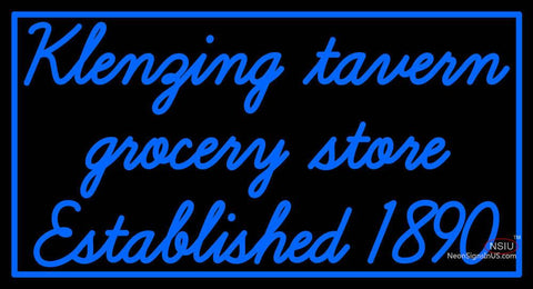 Custom Klenzing Tavern Grocery Store Established  Neon Sign  