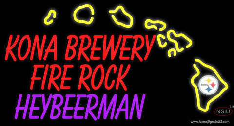 Custom Kona Brewery Fire Rock Heybeerman Real Neon Glass Tube Neon Sign 
