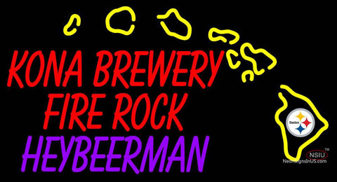 Custom Kona Brewery Fire Rock Heybeerman Neon Sign  