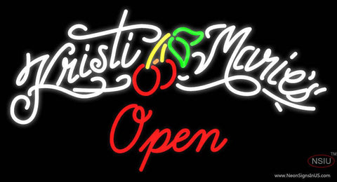 Custom Kristi Maries Real Neon Glass Tube Neon Sign 