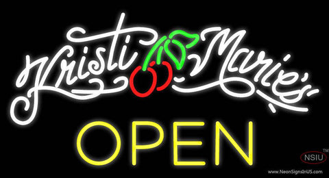 Custom Kristi Maries Real Neon Glass Tube Neon Sign 