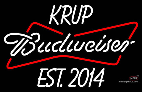 Custom Krup Est  Budweiser Neon Beer Sign  