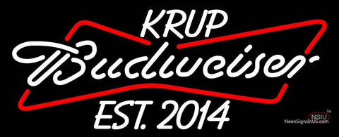 Custom Krup Est  Budweiser Neon Beer Sign  